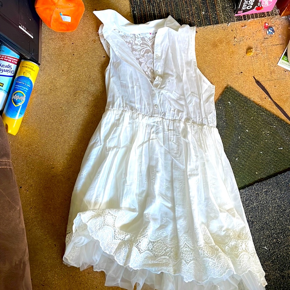 White dress,little heavier fabric but perfect for any summer formal occasion